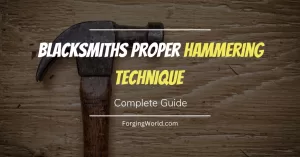blacksmithing hammer on a wooden board