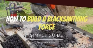 home made blacksmith forge outdoors