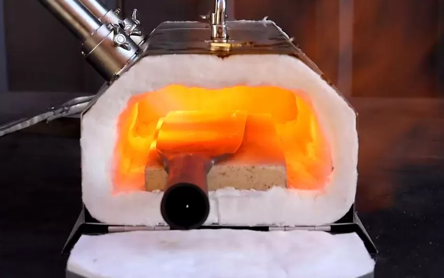 Heat treating a knife with the ATkrou GY200 gas forge