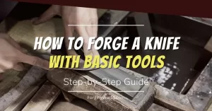 bladesmith forging a knife with basic tools